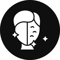 Aging Vector Glyph Black Circle Icon