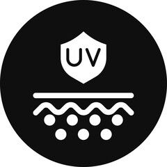 Uv Vector Glyph Black Circle Icon