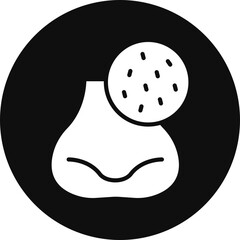 Blackhead Vector Glyph Black Circle Icon