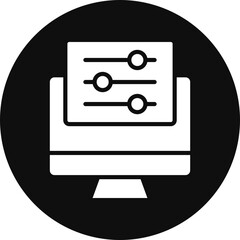 Preset Vector Glyph Black Circle Icon