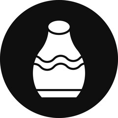Pottery Vector Glyph Black Circle Icon