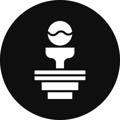 Statue Vector Glyph Black Circle Icon