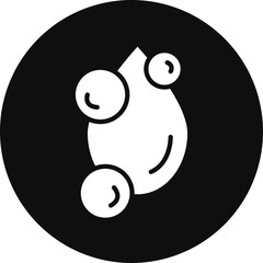 Water Drop Vector Glyph Black Circle Icon