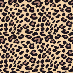 Fototapeta premium leopard pattern vector background seamless print for textiles