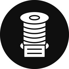 Filament Glyph Black Circle Icon