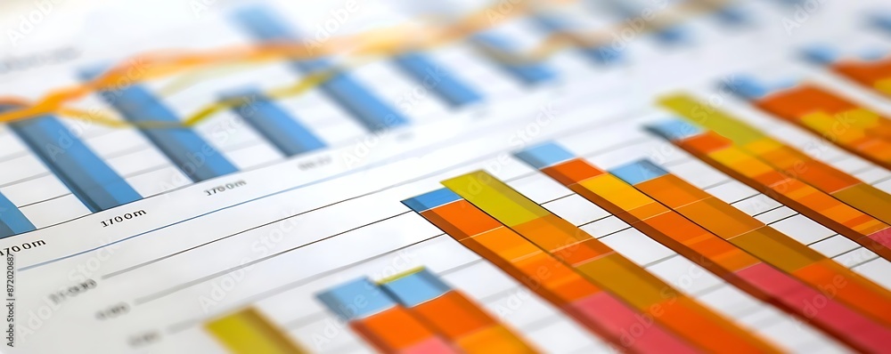 Poster abstract background of a colorful bar chart