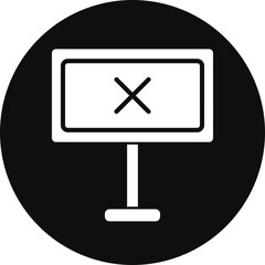 Closed Glyph Black Circle Icon