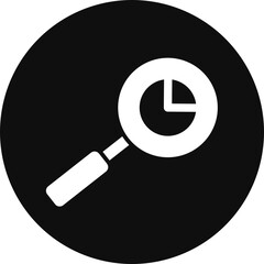 Research Glyph Black Circle Icon