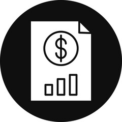 Finance Glyph Black Circle Icon