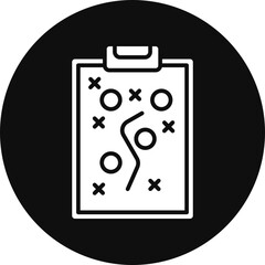 Planning Glyph Black Circle Icon