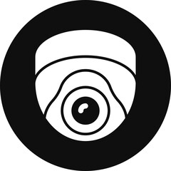 Cctv Glyph Black Circle Icon