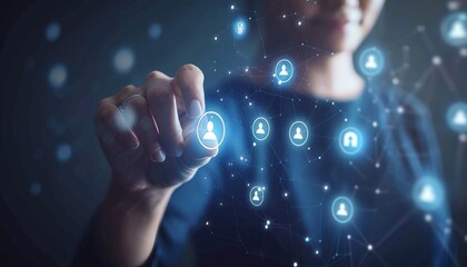 Virtual onboarding concept for hr  introducing new hires with behavior, welcome, and knowledge