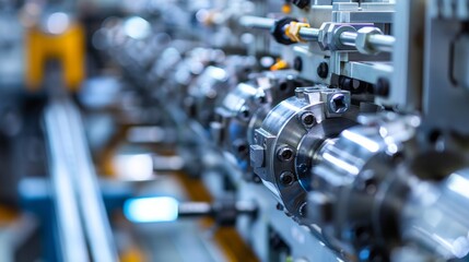Naklejka premium Complex industrial mechanism, abstract background