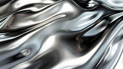 Elegant Metallic Silver Background with Reflective Shine and Smooth Texture