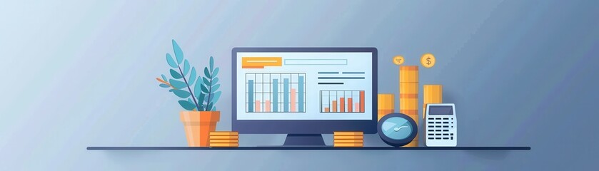Obraz premium Financial analyst modeling economic scenarios with nodes, Financial Modeling, Economic Analysis