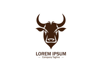 Bull logo, bison icon, buffalo vector bull fight concept
