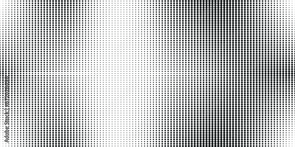 Wall mural Background with monochrome dotted texture. Polka dot pattern template vector dots pattern