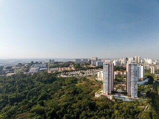 Foto aérea da cidade de Campinas, uma das maiores cidades do estado de São Paulo