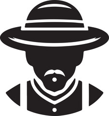 Farmer Head Vector Design Art
