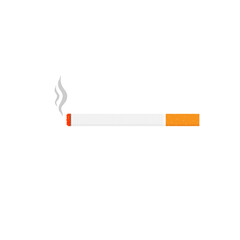 burning cigarette icon in flat style. Smoke vector illustration on white isolated background. Nicotine business concept. smoking icon vector illustration.