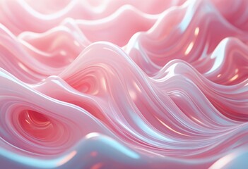 Fototapeta premium Abstract bright light pink wave background. Holographic liquid acrylic resin. Modern fluid gradient. Epoxy trendy colorful texture. Beauty waxing concept. Design template for poster, banner, cover.