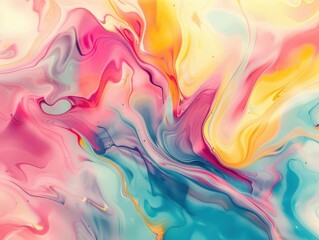 Fototapeta premium abstract digital artwork featuring swirling liquid textures vibrant colors blending seamlessly in a mesmerizing pattern creating a dynamic and modern wallpaper design
