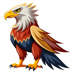 Obraz premium Eagle bird isolated flat vector illustration