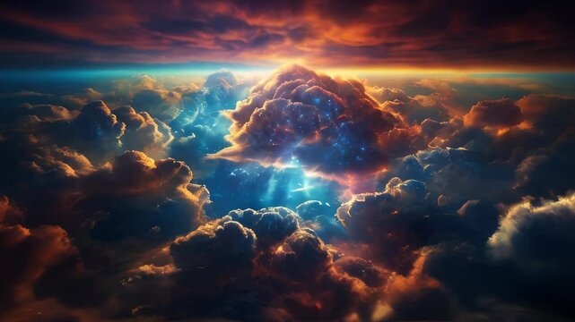 Celestial landscape, celestial background