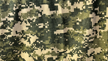 Camouflage texture, military pixel green background