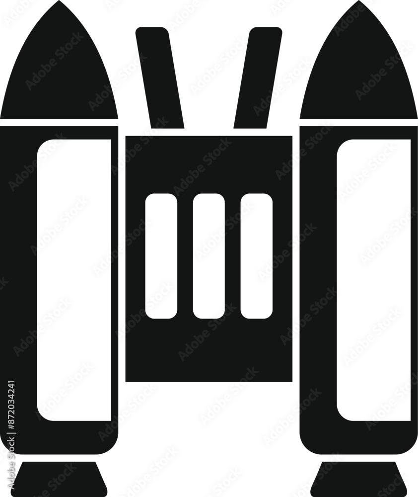Poster jetpack with two tanks and three burners allowing space exploration