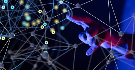 conference Digital Network and data concept 3d