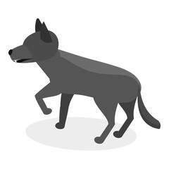 3D Isometric Flat  Set of Zoo Animals. Item 11
