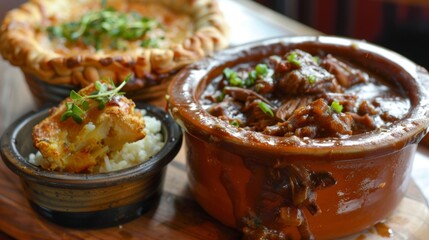 Smaller dishes brim with braised rabbit stew creamy pheasant pot pie and hearty wild boar chili.