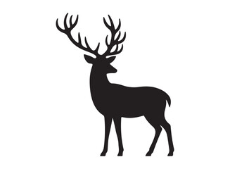 Deer Vector silhouette illustration design.