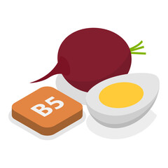 3D Isometric Flat  Illustration of Vitamins And Minerals. Item 11