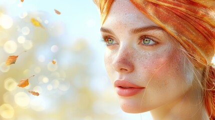 Fototapeta premium Illuminate the scene with a mesmerizing image of a woman gently parting blinds, her profile highlighted against a clean white
