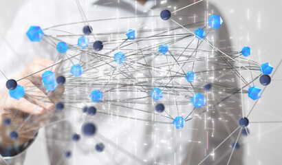 conference Digital Network and data concept 3d