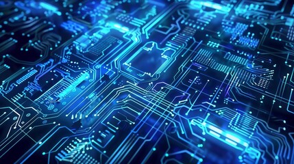 Highly Detailed Digitally Generated Background Animation Illustrating Network Security and Internet of Things Concepts in a Seamless Loop