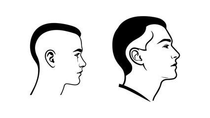 faces from side in vector-02
