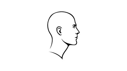 simple silhouette of a person in vector, person incognito sign from side