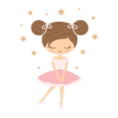 little ballerina in pink dress