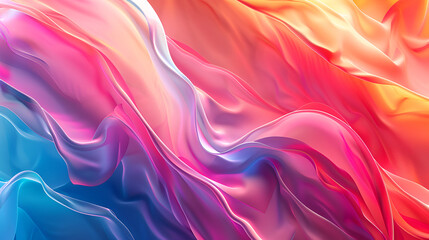 Obraz premium Harmonious background with soft smooth movements ,Vibrant abstract pattern with a wavy texture and a gradient of warm tones, perfect for backgrounds and design elements