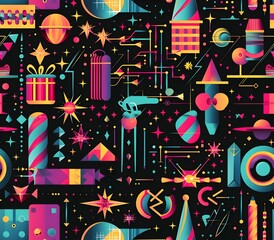Retro Futuristic Birthday Cards with Comic Book Twist