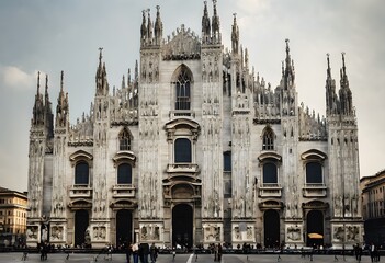 Fototapeta premium A view of Milan Cathedral