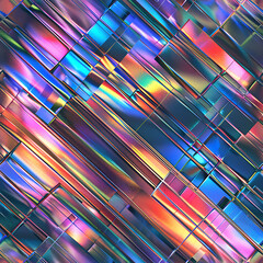 Iridescent Tiles in a Repeating Pattern