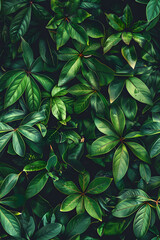 Fototapeta premium green leaves top view