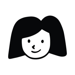 Doodle children head cartoon illustration isolated in white background. Icon portraits of boy or girl.