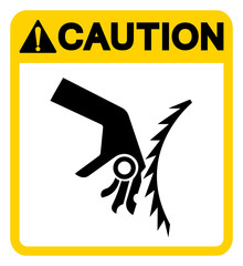 Caution Cutting Hazard Symbol Sign, Vector Illustration, Isolate On White Background Label .EPS10
