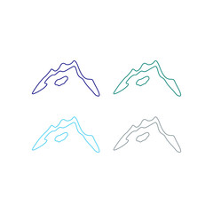 SIMPLE MOUNTAINS ICONS SIGN SYMBOL LOGO VECTOR
