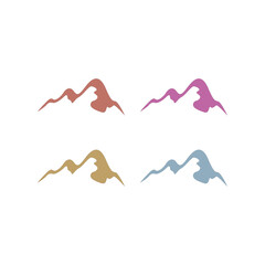 SIMPLE MOUNTAINS ICONS SIGN SYMBOL LOGO VECTOR
